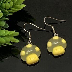 Mushroom Earring, Mario Earring, Gift Idea, Anime Earring, Silly Earring